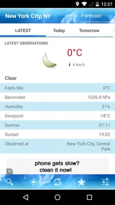 ForecaWeather android App screenshot 1